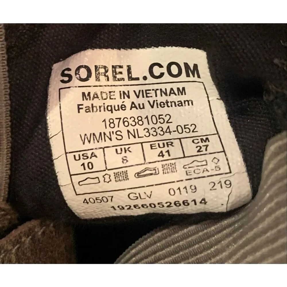 Sorel Harlow Gray Leather Chelsea Pull On Ankle Boots sz 10